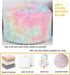 Asuprui Pouf Ottoman, Unstuffed Round Bean Bag Poof Seat, Soft Faux Fur Footrest Stool 20x20x12 Inches, Rainbow Cover