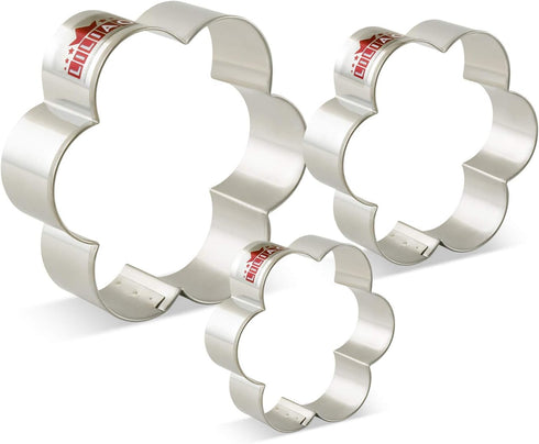 LILIAO Flower Cookie Cutters - 3 Sizes: Large 3.7", Medium 3.3", Small 2.6" - Stainless Steel