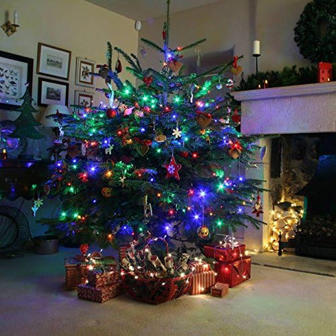 2 Pack 100 Fairy Lights Battery Operated String Lights LED Waterproof Copper Wire Twinkle Christmas Light with Timer
