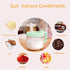 NAN Wind Glass Seasoning Box Set - 12oz/350ml Condiment Set with Lids and Spoon, Clear Glass for Kitchen Counter