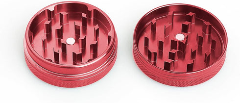 Spice Grinder Crasher 2 Inch Portable Size with Magnetic Lid - Red