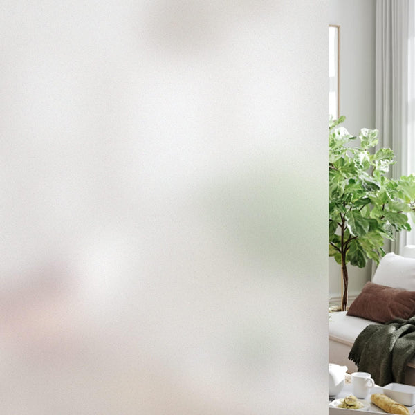 HIDBEA Frosted Window Privacy Film, Heat Control UV Blocking, Static Cling Non-Adhesive Door Coverings for Home