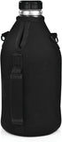 Frostbite Beer Growler Sling Tote Bag Carrier - Insulated Cooler Bag, Fits 64 oz, Adjustable Strap, Black