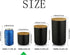 jessie Ceramic Storage Containers with Airtight Seal Bamboo Lids, Kitchen Canisters for Tea Spice Sugar Coffee (White,