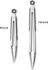304 Stainless Steel Kitchen Cooking Tongs Set of 2, 9" and 12" Grilling Barbeque Locking Food Tongs, Grey