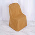 Efavormart 1 Set Gold Linen Polyester Folding Chair Covers for Dining Chairs
