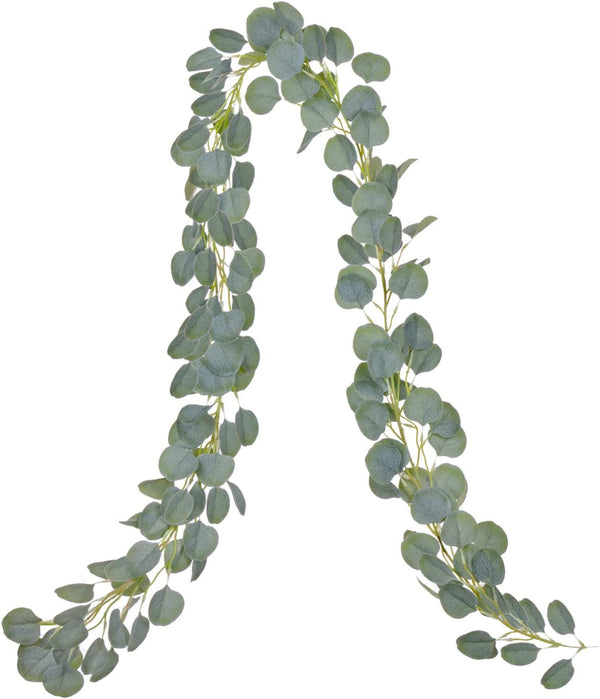DearHouse Artificial Eucalyptus Garland Faux Silk Leaves Vines Handmade for Wedding Backdrop Arch Wall Decor