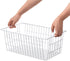 SANNO Large Freezer Baskets Metal Storage Organizer Bin Basket, Wire Storage Basket for Kitchen Pantry Bathroom, Set of