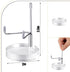 4 Pcs Adjustable Metal Arms Display Stand Easel with Round Acrylic Base Decorative Display Easel Holder Acrylic Easel Crystal Display Stand for Geodes Mineral Agate (2 x 2 x 3.5 Inch)