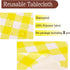 MANGATA CASA 2PCS Yellow Gingham Tablecloth for Square Tables-Checkered Table Cloth Waterproof Kitchen & Table Linens-Polyester Buffalo Plaid Wrinkle Free Table Cover(Light Yellow 52x52in) by MANGATA CASA