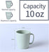 Set of 5 Coffee Mugs - 10 Ounce Unbreakable Plastic Cups with Handle, 3 Basic Colors, Dishwasher Safe