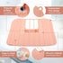 Bathroom Sink Cover for Counter Space, Foldable Sink Toppers, Silicone Makeup Brush Cleaning Mat, Light Pink
