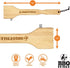 Wood Grill Scraper, Food Safe Oak Barbecue Cleaner with Metal Scraping Hook and Bottle Opener