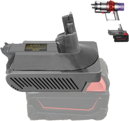 V10 Adapter for Milwaukee M18 18V Lithium Battery, Convert to Dyson V10 SV12 Cordless Stick Vacuum Cleaner