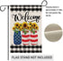 Welcome Summer Sunflowers Garden Flag 12.5 x 18 Inch, Patriotic Buffalo Plaid Double Sided Seasonal Decor