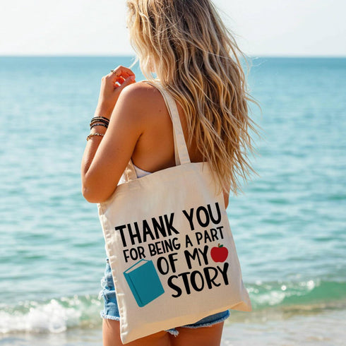 Appreciation Tote Bag for Teachers - Reusable Canvas Grocery Bag Gift
