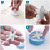 HiParty 6Pcs/Set Snowflake Fondant Cutter, Cookie Cutter Set with 6 Snowflake Shapes, White/Transparent