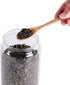 LEAVES AND TREES Y Glass Tea Canister, 25 FL OZ/750ml Airtight Bulk Food Storage Jar for Loose Leaf Tea, Coffee Bean (6