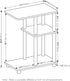 3-Tier Furinno C-Shape Sofa Side Table in French Oak/Black - Design