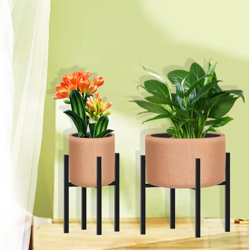 10"-16" 1 Pack) Plant Stand for Plant Pot Indoor Outdoor Corner, Adjustable Metal Heavy Duty for Large Pot (Black
