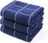 Anyi 100% Cotton Kitchen Towels, Absorbent Dish Towels with Hanging Loop, Soft for Washing Drying Dishes (16x26, Set of