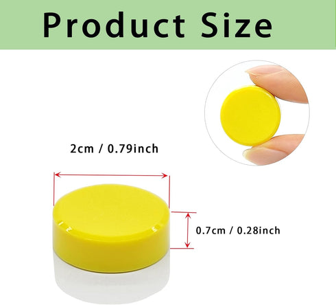 20 Pcs Strong Refrigerator Magnets, Small Heavy Duty Magnets for Whiteboard, Cute Round Magnets for Office, Classroom