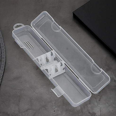 OriGlam Transparent Tableware Storage Case, Portable Flatware Utensil Box, Clear Cutlery Organizers for Travel Camping