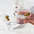 Viski Heavy Base Stemless Martini Glasses, Set of 2 - Premium Short Crystal Cocktail Glass Gift Set, 7.5 oz.