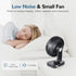 Small Oscillating Fan, 3600mAh Battery Operated Rechargeable Fan with 4 Speed for Home Office