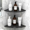 LUOYKOIFY Glass Corner Shelf, 2-Pack Heavy Duty Tempered Glass Bathroom Shelf with SUS