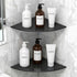 LUOYKOIFY Glass Corner Shelf, 2-Pack Heavy Duty Tempered Glass Bathroom Shelf with SUS