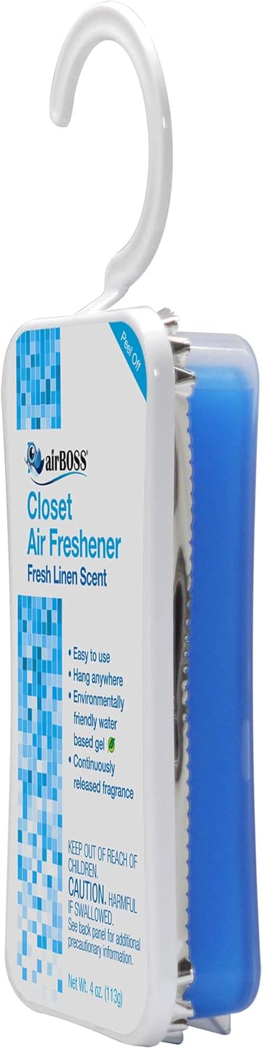 Closet Air Freshener, Fresh Linen, 4 Oz Hanger (Pack of 6), Continuously Releases Fragrance