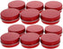 Othmro 12pcs 1oz Metal Round Tins Aluminum Containers with Screw Lid, 50 * 20mm(DxH) Red for Salve, Spices, Lip Balm,