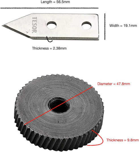 Tesor Replacement Parts - Knife/Blade & Gear for Edlund #1 Commercial Can Openers (#1 Size - 1 Pack)