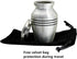 Small Keepsake Urn for Human or Pet Ashes, Hard Metal Mini Funeral Urn with Velvet Bag, Qty 1