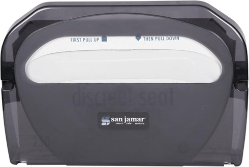San Jamar TS510TBK Toilet Seat Cover Dispenser, Black Pearl