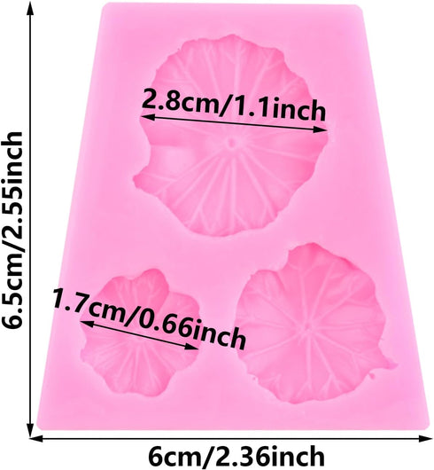 Lotus Leaf Fondant Mold Lotus Leaf Cake Decoration Silicone Molds For Cupcake Topper Chocolate Candy Gum Paste Polymer Clay