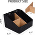 Toothbrush Holder for Bathrooms, 4 Slots with Detachable Bamboo Dividers, Black Organizer