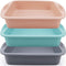 Silicone Square Cake Pan 3 Pack, Non-Stick, Heat Resistant for Baking Cakes, Brownies, Cheesecakes, 8.5 Inch