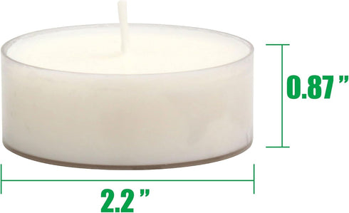 Stonebriar 20 Count Unscented Mega Oversized Clear Cup Tea Light Candles with 9 Hour Burn Time