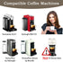 5pcs Reusable Coffee Pods for Nespresso VertuoLine, Refillable Capsules with Aluminum Foil Lids