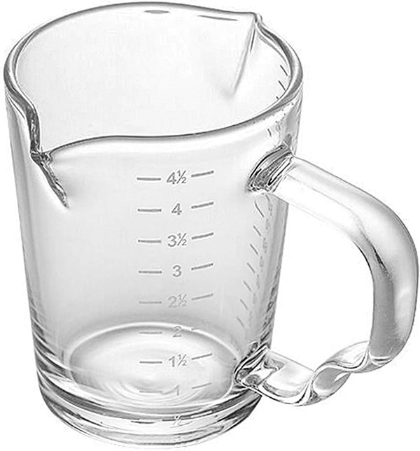 150ml Glass Measuring Cup, Double Spouts Heat-Resistant Handle for Bar Party Wine Milk Coffee