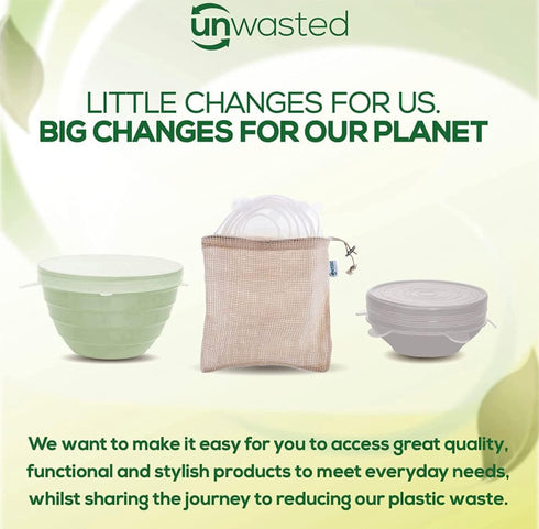 unwasted Reusable Silicone Lids (XX-Large), Silicone Covers for Food Storage, Pack of 2