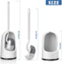 TRENTI 2 Pack Set (2, Toilet Brush, Toilet Brush and Holder with Durable Curved BristlesToilet Scrubber, Toilet Bowl