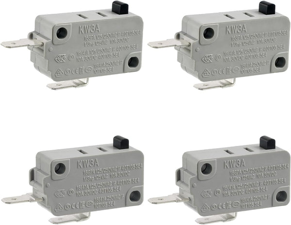 BOJACK Microwave Oven Door Switch KW3A - 16A 125/250 V Door Interloc (Pack of 2 pcs Normally Close and 2 pcs Open