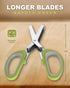 Heavy Duty Herb Cutter, Kitchen Scissors with 5 Blades and Cover for Cutting Basil, Chive, Parsley, and Garlic