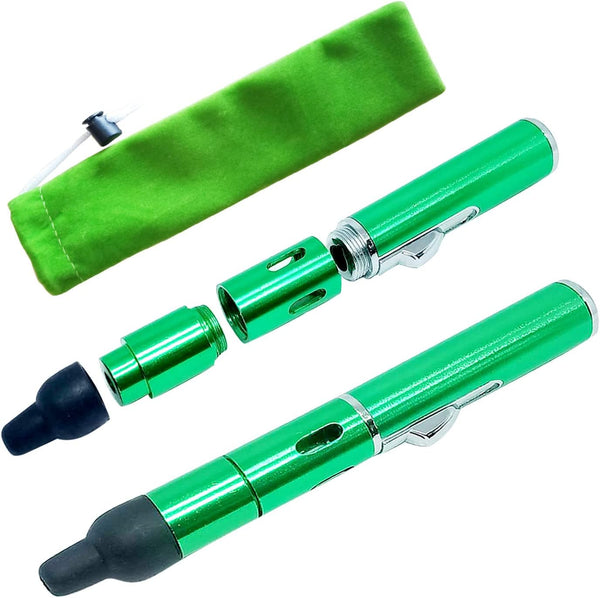 Butane Torch Lighter, Fengfang Metal All-in-One Tube, Detachable Refillable Handheld Lighter (1 Pack Green)