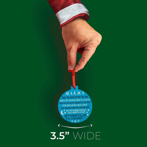 Running Round Ceramic Ornament | TWAS The Night Before The Race by Gone for a Run