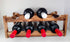 Easy-Install 8-Bottle Wine Rack - Premium Carbonized Pine Wood, Two-Tier Design for Countertop, Home Kitchen Pantry