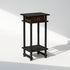 1-Pack, Furinno Turn-N-Tube Tall Nightstand with Bin, Plastic Poles, Espresso/Brown